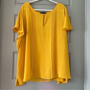 eloquii yellow shirt with button